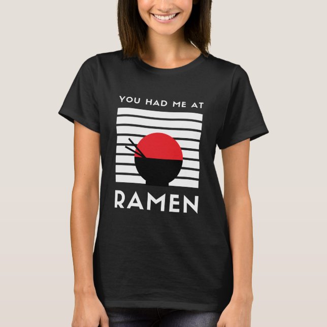 Black Ramen Funny Typography Woman's T-Shirt (Front)