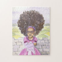 Black Rapunzel Princess Afro puzzle