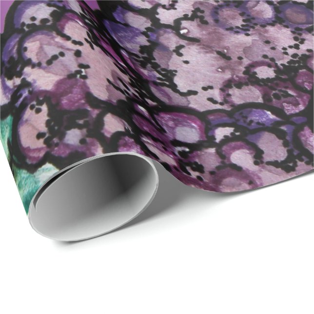 Black Raspberry Wrapping Paper (Roll Corner)