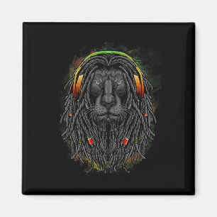 Black Rasta Lion With Dreads - Show Your Pride Magnet