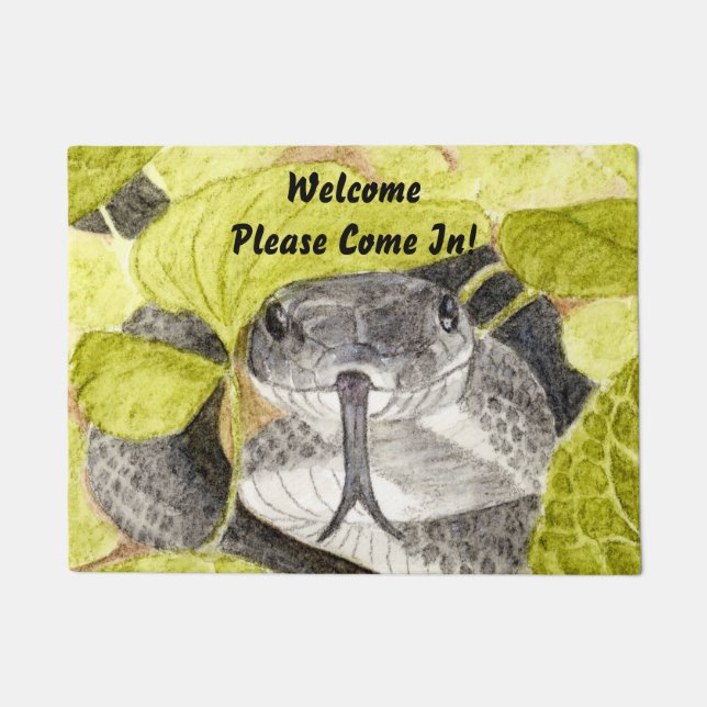Black Rat Snake Doormat (Front)