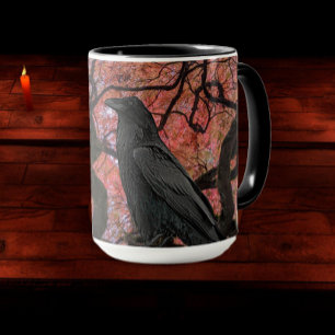 Black Raven and Gnarly Japanese Maple Mug