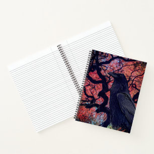 Black Raven and Gnarly Japanese Maple Notebook