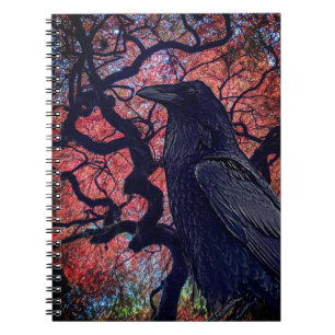 Black Raven and Gnarly Japanese Maple Notebook