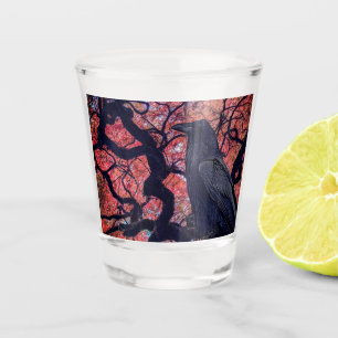 Black Raven and Gnarly Japanese Maple Shot Glass