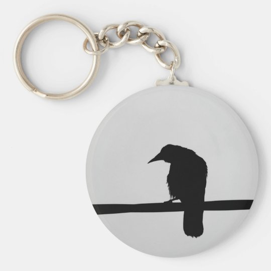 black raven basic round button key ring