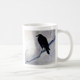 Black Raven Bird Coffee Mug