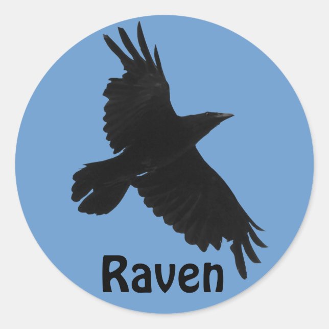 Black Raven Birdlover's Wildlife Sticker (Front)