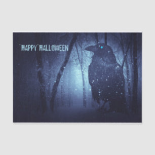 Black Raven Blue Forest Halloween Party Tissue Paper
