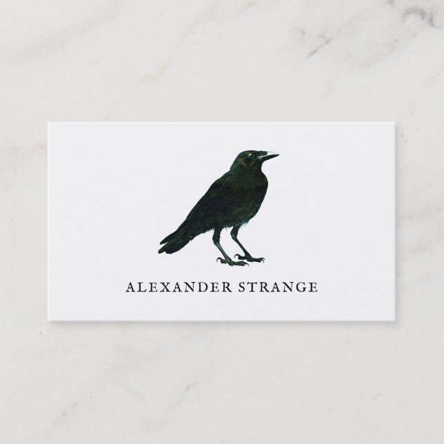Black Raven Business Card (Front)