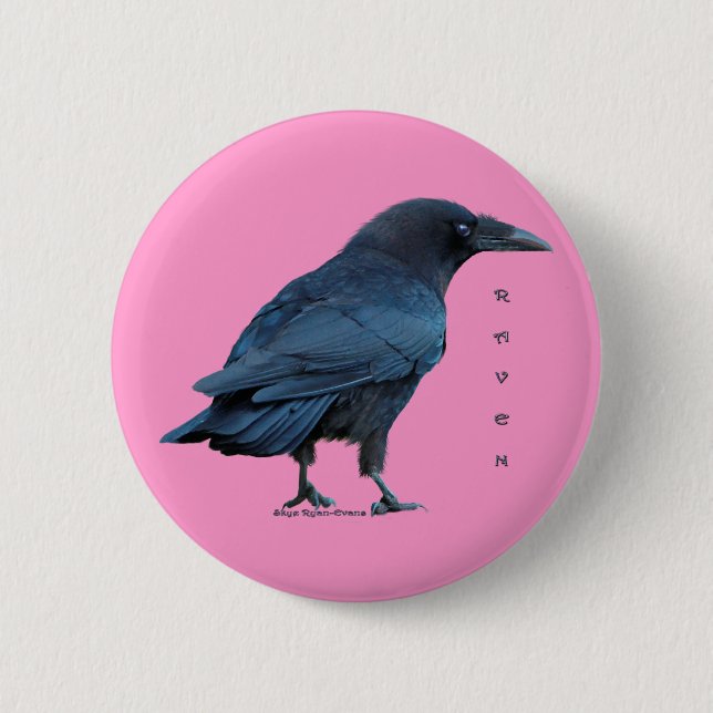 Black Raven Collection III 6 Cm Round Badge (Front)
