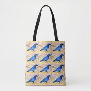 black raven flock tote bag