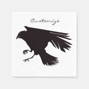 Black Raven Flying Thunder_Cove Napkin