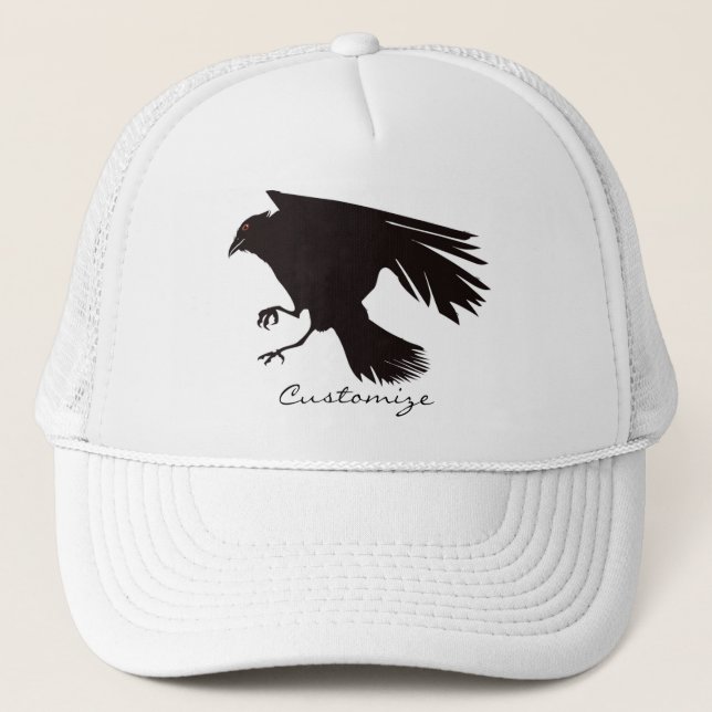 Black Raven Flying Thunder_Cove Trucker Hat (Front)