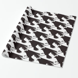Black Raven Flying Thunder_Cove Wrapping Paper