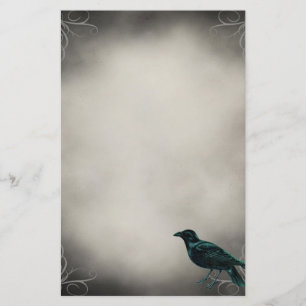 Black Raven Gothic Stationery