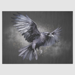 Black Raven Gothic Watercolor Tissue Paper
