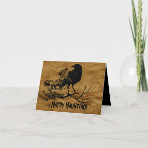 Black Raven Halloween Card