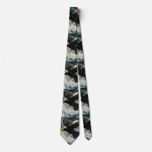 Black raven painting tie