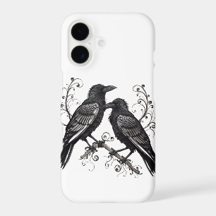 Black Raven Quilling Design iPhone 17 slim case