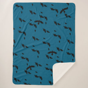 Black raven sherpa blanket