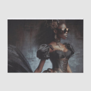 Black Raven Steampunk Vintage Victorian Lady Tissue Paper