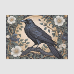 Black Raven William Morris Inspired Tissue Paper