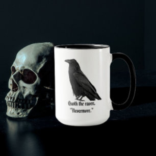 Black Raven With Poe Quote Mug