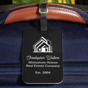 Black Real Estate Company Customized Realtor Luggage Tag