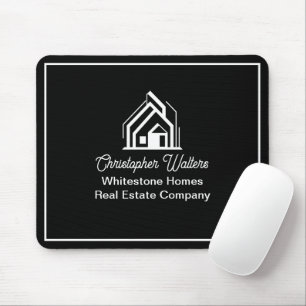 Black Real Estate Company Personalized Realtor Mouse Mat