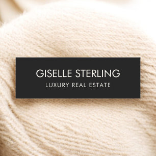 Black Real Estate Luxury  Name Tag