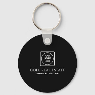 Black Realtor Keychain   Modern Real Estate Agent 