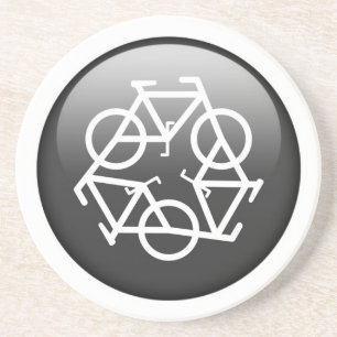 Black Recycle Sandstone Coaster