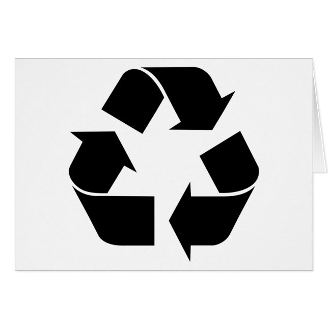 Black Recycling Symbol  (Front Horizontal)
