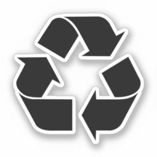 Black Recycling Symbol 