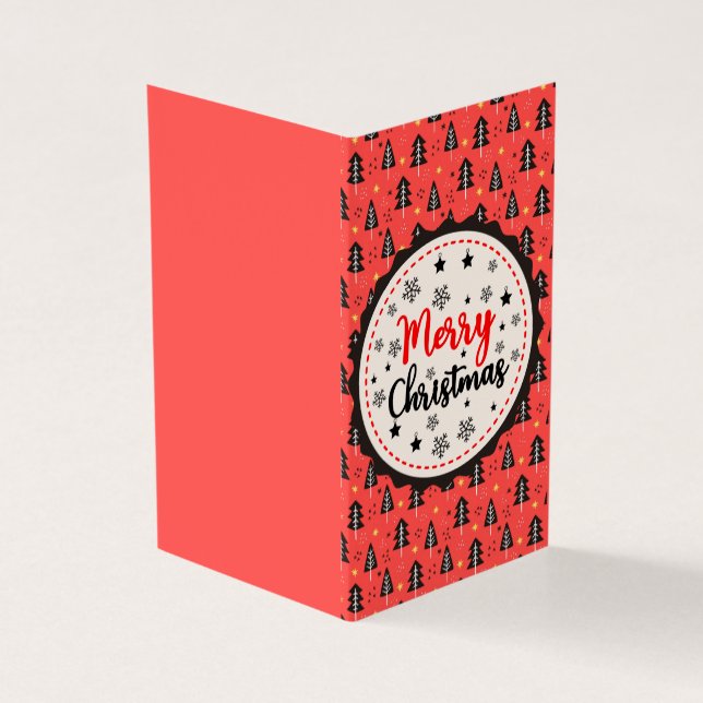 Black & Red 25 Pack Christmas Cards (Outside)