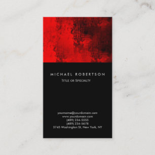 Black Red Abstract Consultant Business Card