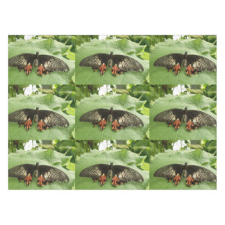 Black Red and Gold Butterfly Tablecloth