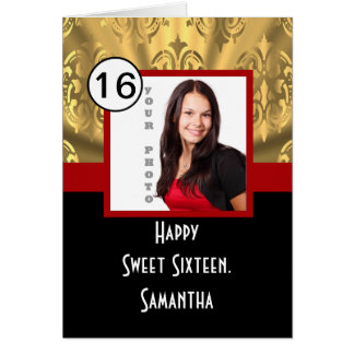 Black red and gold sweet sixteen