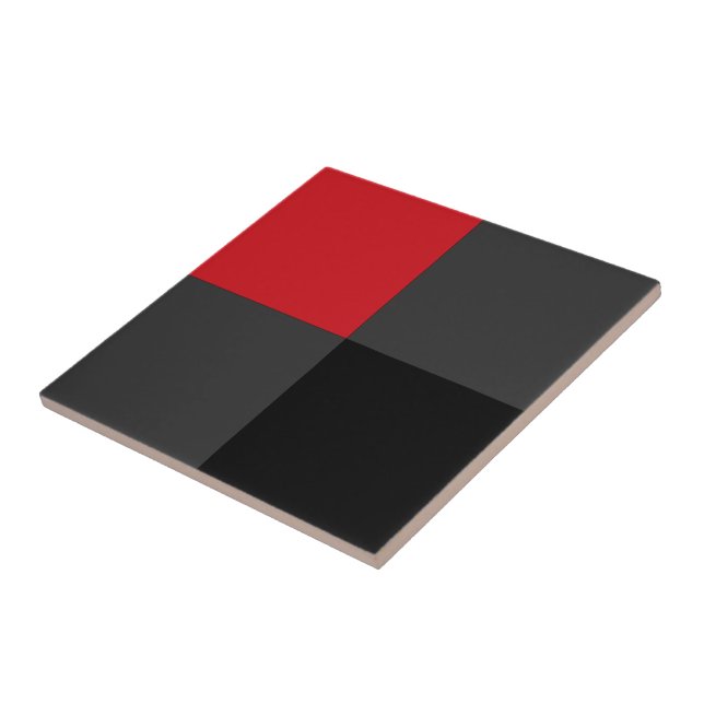 Black & Red and Grey Tile (Side)