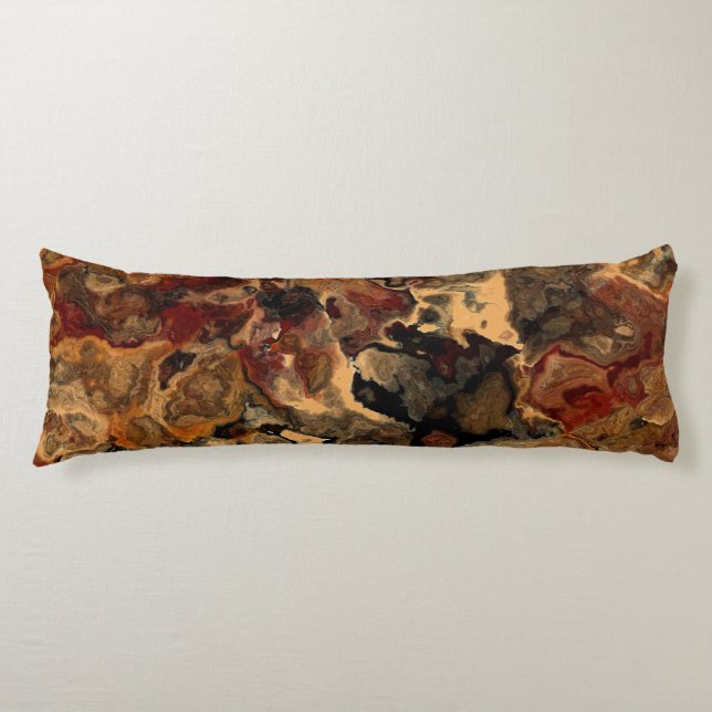 Black, Red and Rust Body Cushion (Front)