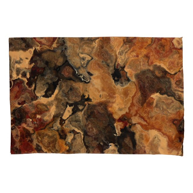 Black, Red and Rust Pillowcase (Front)