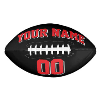 BLACK RED AND WHITE Custom Football American Football