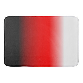 Black, Red and White Gradient Bath Mat