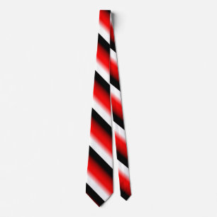 Black, Red and White Gradient necktie