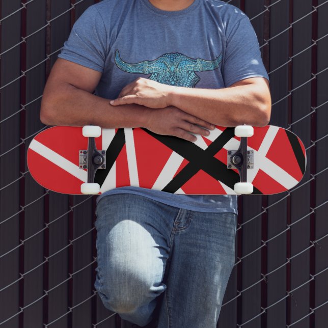 Black, Red, and White Graphic  Skateboard (Outdoor 3)
