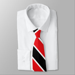 Black Red and White University Stripe Tie