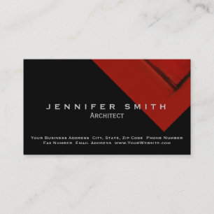 Black Red Architect Business Card
