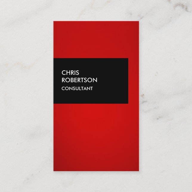 Black Red Attractive Creative Business Card (Front)