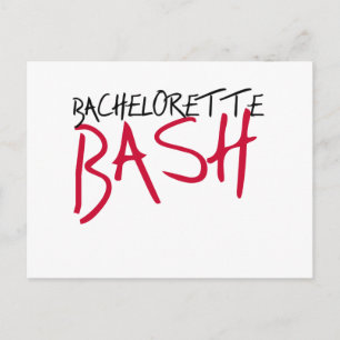 Black/Red Bachelorette Bash Postcard